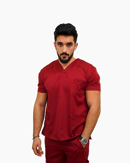 Unisex Dark Red scrub