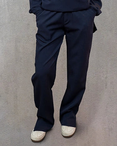 Navy Blue Modest V-Cut